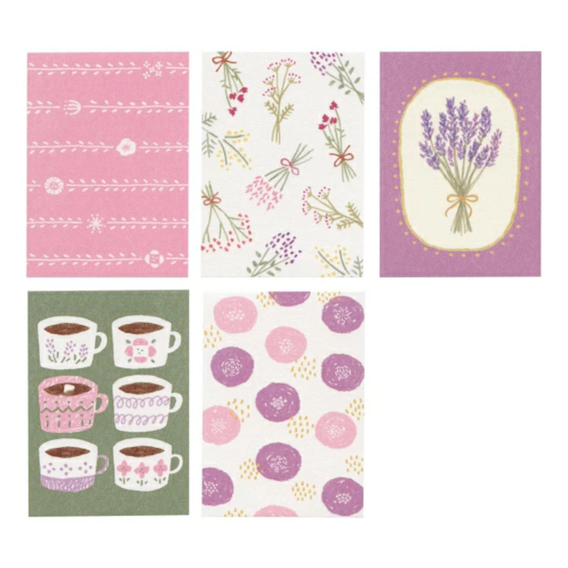 Furukawashiko Deco Seal Set Watashibiyori [QA12] - Lavender